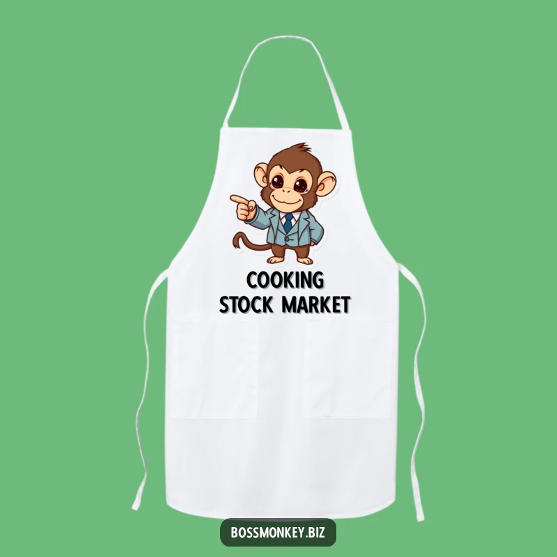 Funny Business Monkey Apron: Chef Leader Funny Gift for Kitchen