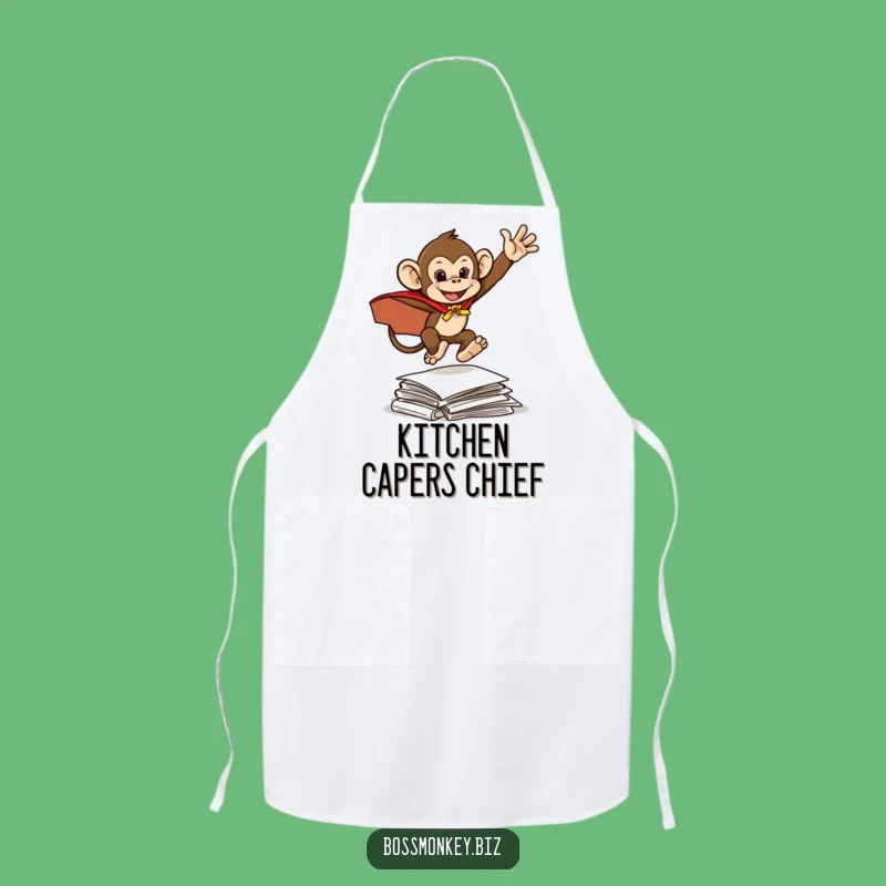 Funny Hero Monkey Apron: Kitchen Superhero Funny Gift