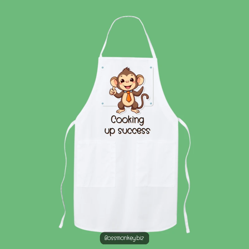 Funny Kawaii Monkey Tie Apron Gift - Cook Up Big Ideas in Style!