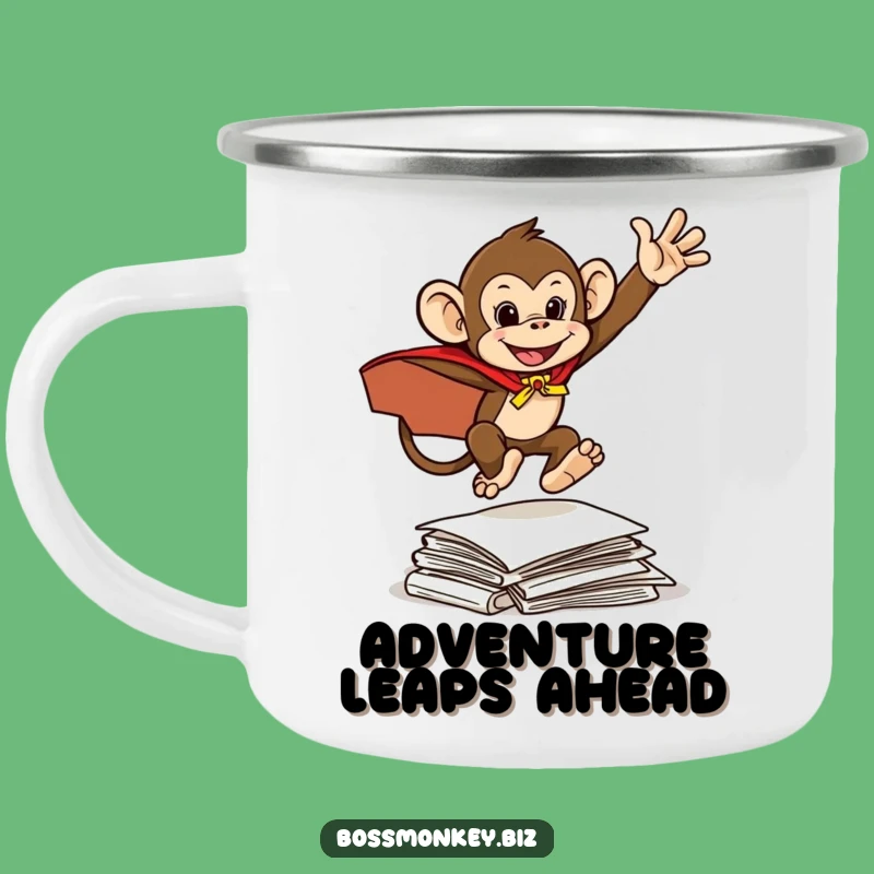 Funny Hero Monkey Camping Mug: Adventure Buddy Funny Gift