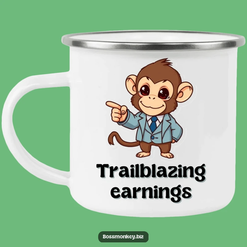 Funny Business Monkey Camping Mug: Trailblazer's Funny Gift