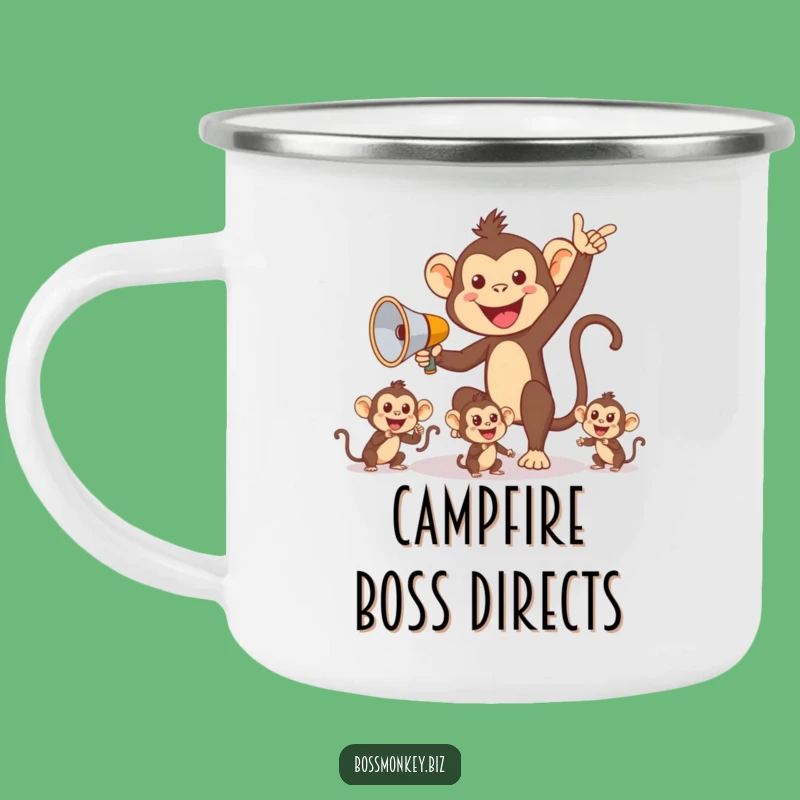 Funny Monkey Outdoors Mug: Hilarious Primate Director Camp Cup, Great Gift