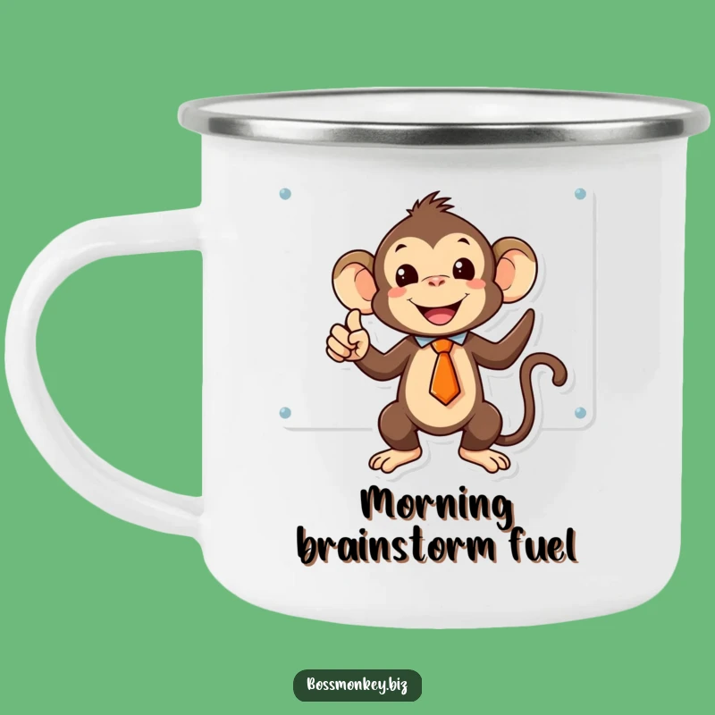 Funny Kawaii Monkey Tie Camping Mug Gift - Adventure Fuel for Bright Minds!