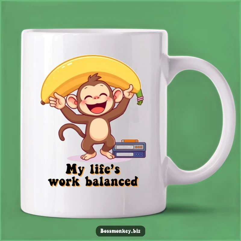 Funny Banana Monkey Mug: Desk Balancing Act Funny Gift