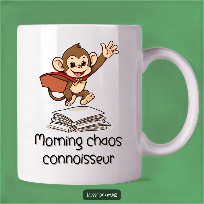 Funny Hero Monkey Mug: Document Leaper Funny Gift