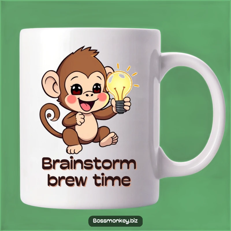 Funny Idea Monkey Mug: Bright Primate Brainstorming Gift, Perfect