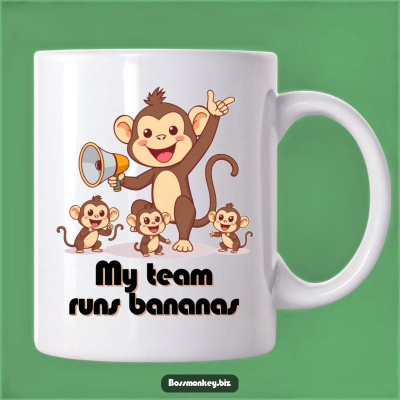 Funny Monkey Manager Mug: Hilarious Primate Boss Leading Team, Perfect Gift