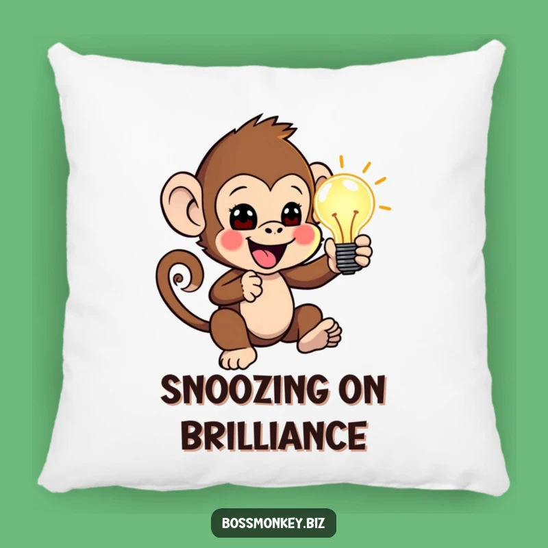 Funny Idea Monkey Pillow: Cozy Primate Brainstorming Cushion, Perfect Gift
