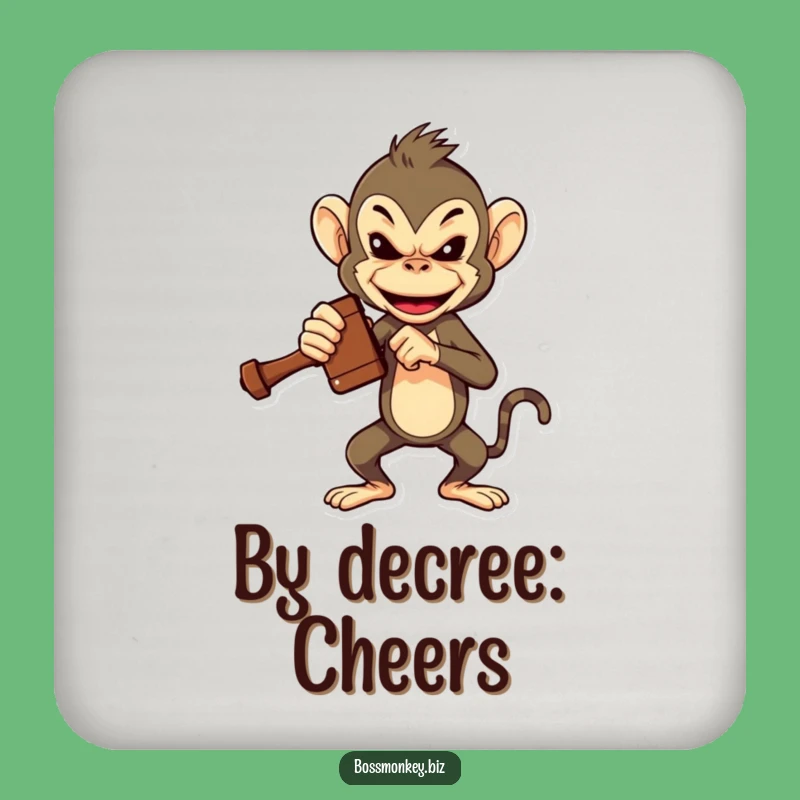 Funny Boss Monkey Gavel Coaster: Decision Maker Funny Gift