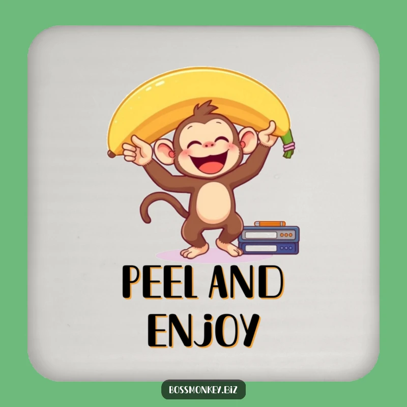 Funny Banana Monkey Coaster: Desk Protector Funny Gift