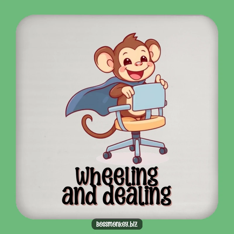 Funny Kawaii Monkey Chair Coaster Gift - Protect Surfaces with Fun!
