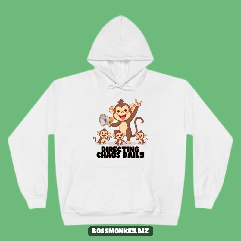 Funny Monkey Director Hoodie: Cozy Primate Boss Sweatshirt, Amazing Gift