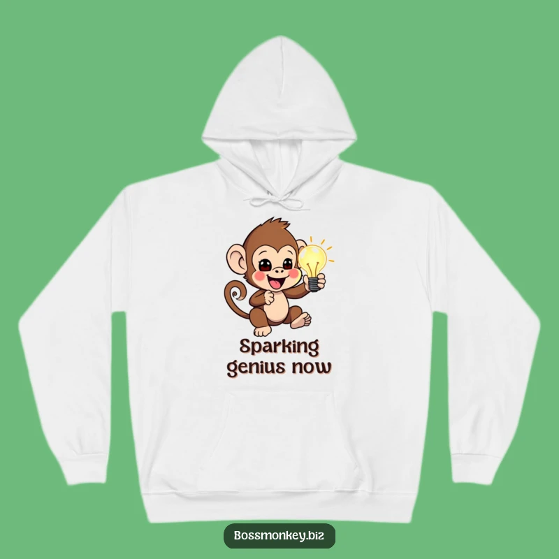 Funny Idea Generator Hoodie: Cozy Primate Brainstorming Wear, Amazing Gift