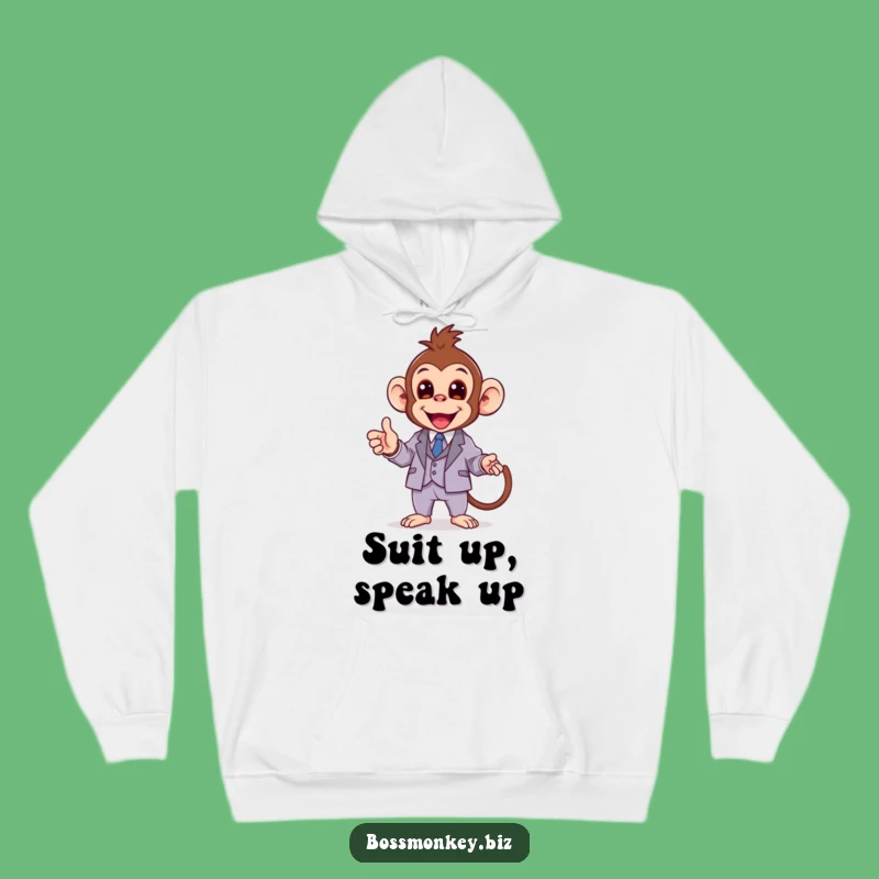 Funny Kawaii Monkey Suit Hoodie Gift - Stay Warm While You Present!