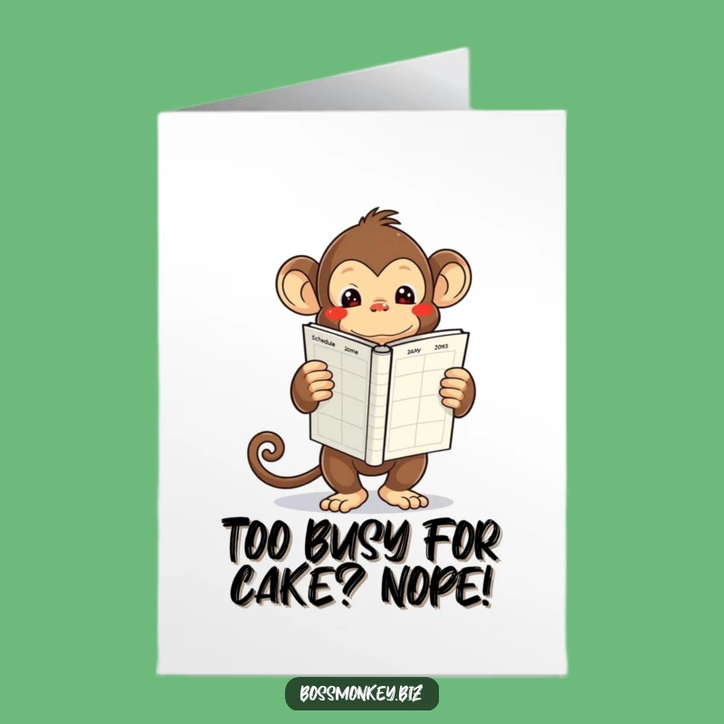 Free Printable Birthday Card: Overwhelmed Monkey Busy Life, Funny Gift