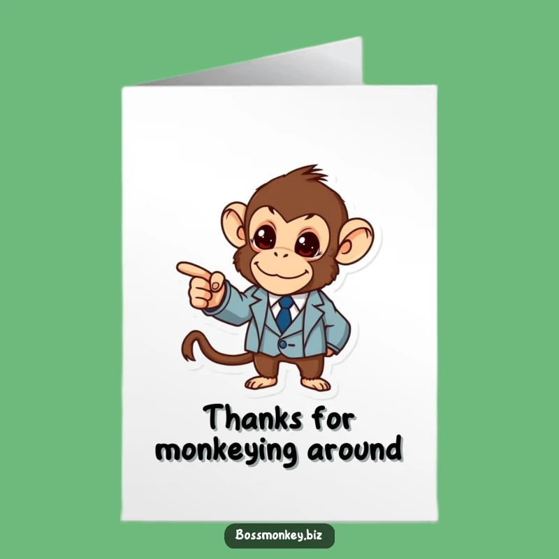 Free Printable Thank You Card: Monkey Graph Appreciation - Humorous Downloadable Gift of Gratitude