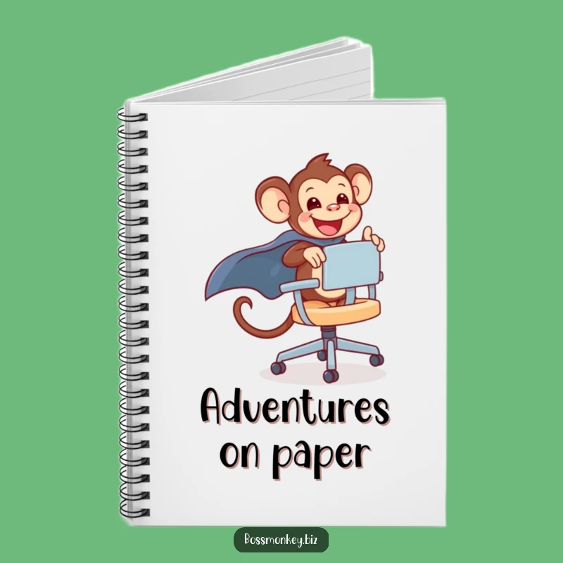 Funny Kawaii Monkey Chair Notebook Gift - Plan Your Next Adventure!