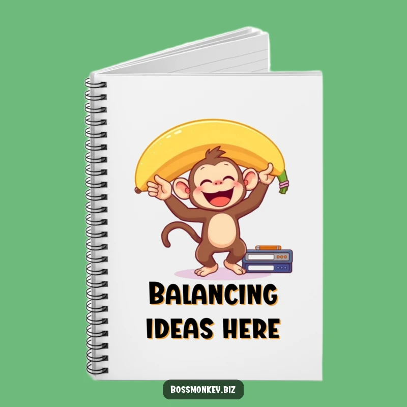 Funny Banana Monkey Notebook: Balance Your Ideas Funny Gift