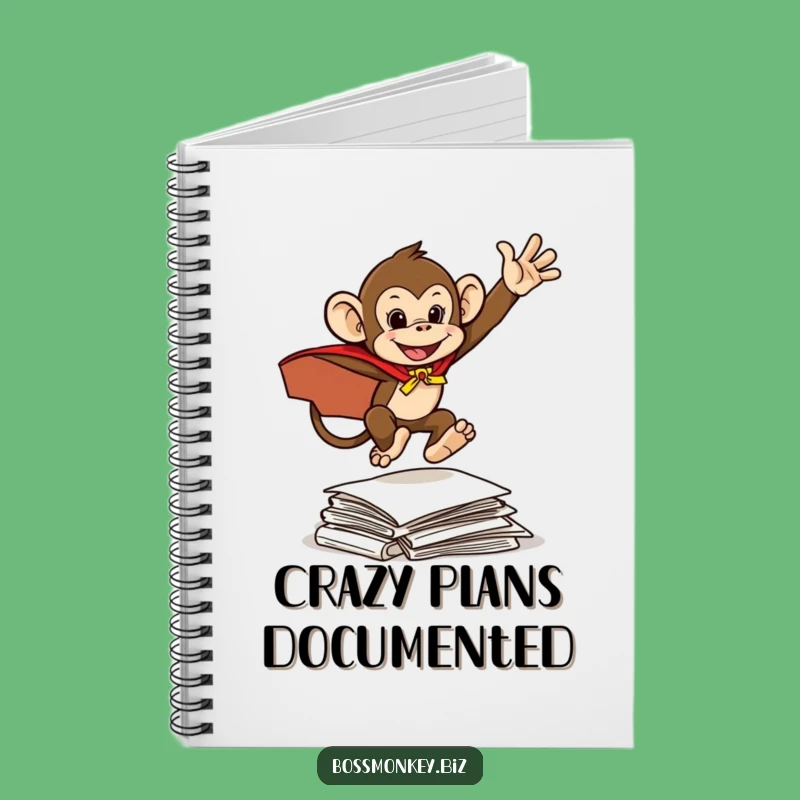 Funny Hero Monkey Notebook: Conquer Tasks Funny Gift
