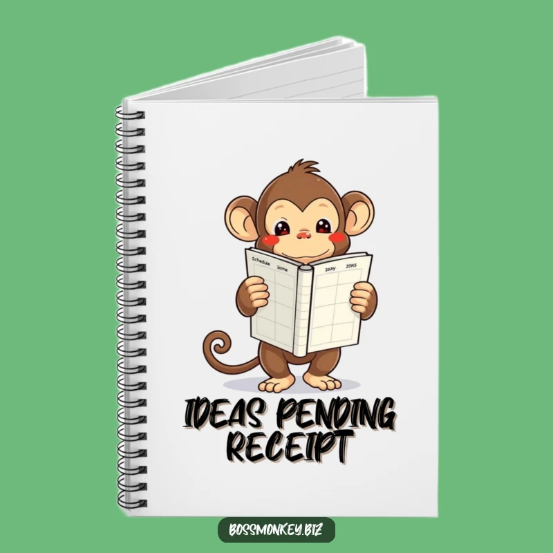 Funny Kawaii Monkey Schedule Notebook Gift - Your Companion for Busy Days!