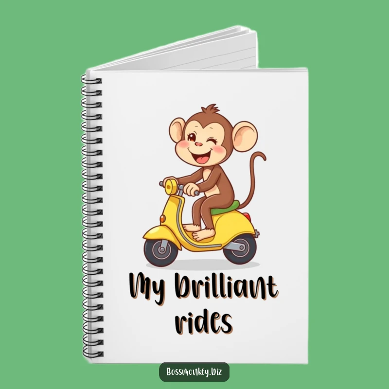 Funny Banana Adventures Notebook: Playful Monkey Scooter Journal, Ideal Gift