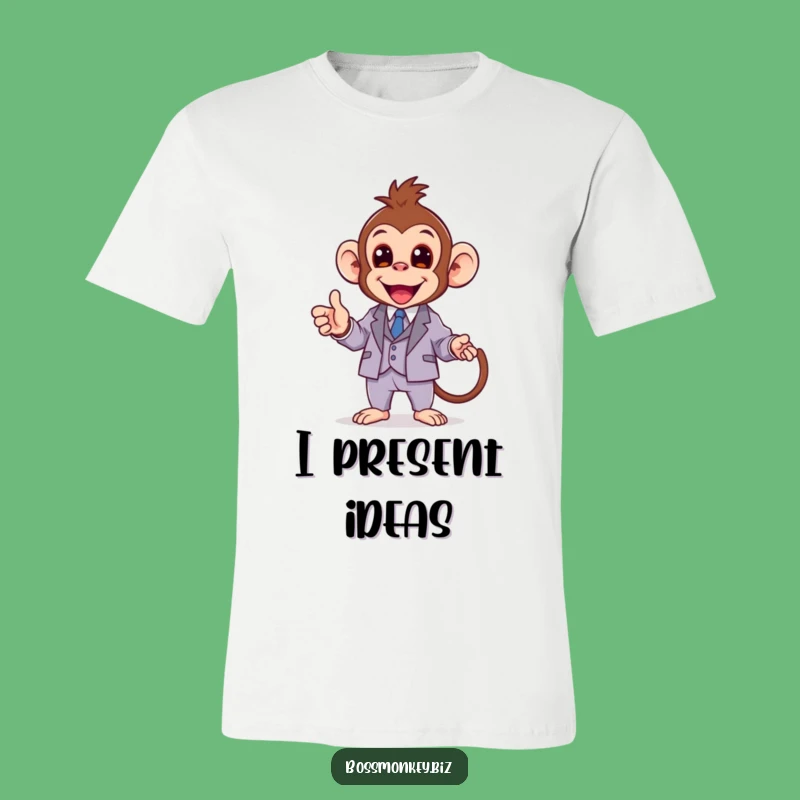 Funny Kawaii Monkey Suit T-Shirt Gift - Presentation Ready & Full of Charm!