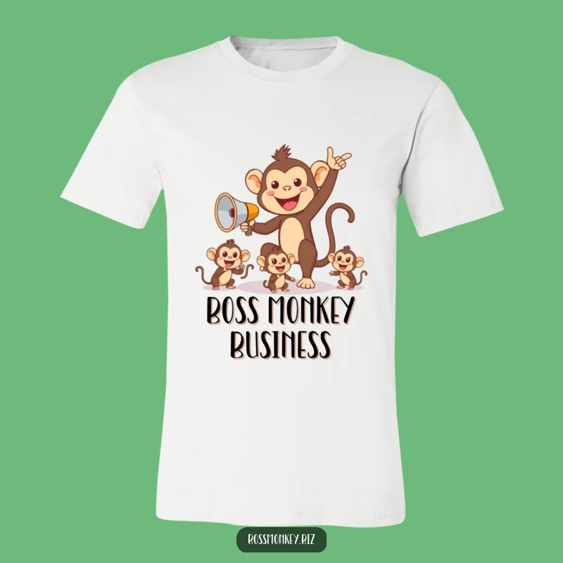 Funny Monkey Leader T-Shirt: Hilarious Primate Director Design, Great Gift