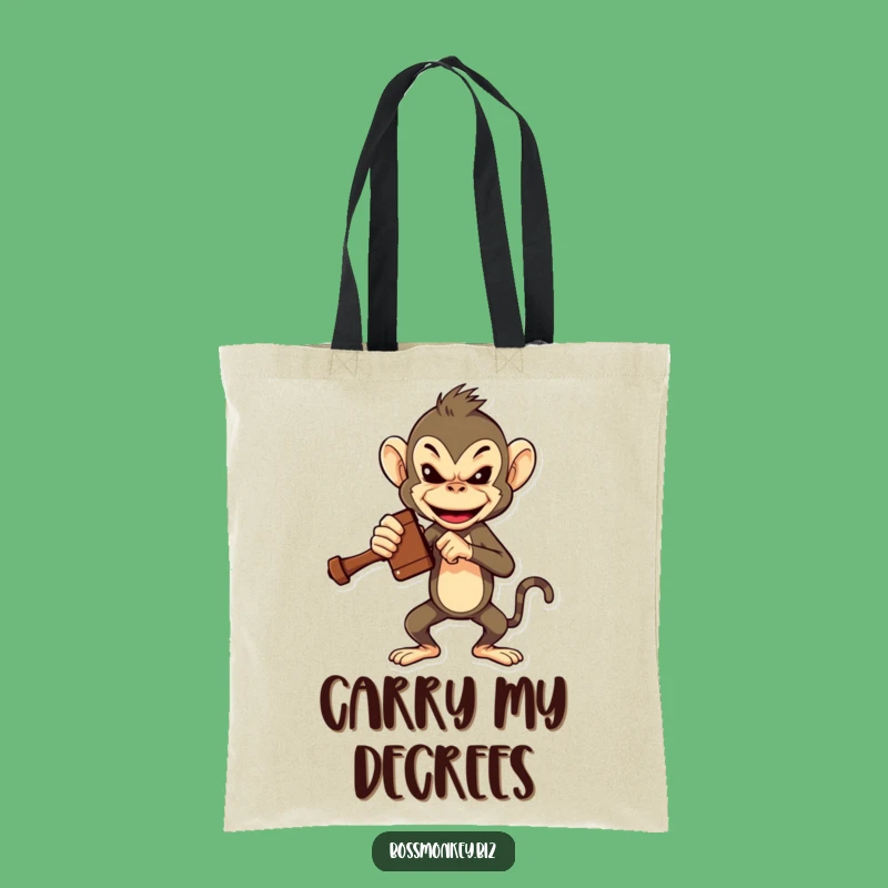 Funny Boss Monkey Gavel Tote Bag: Decision Maker Funny Gift