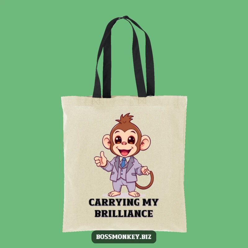 Funny Kawaii Monkey Suit Tote Bag Gift - Carry Your Ideas with Style!
