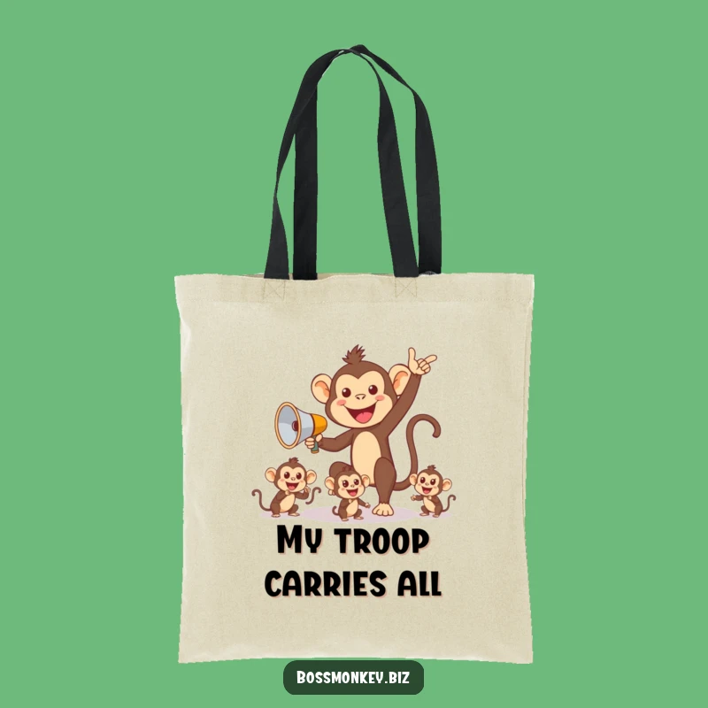 Funny Monkey Organizer Tote Bag: Hilarious Primate Carry-All, Ideal Gift